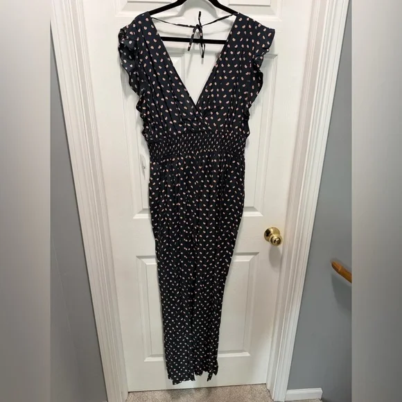 Modcloth Black Jumpsuit with Floral Design - Picture 7 of 8